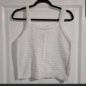 Joie White Knit Crop Top